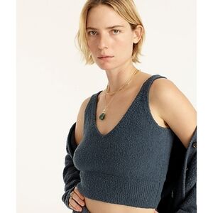 11. NWOT J.Crew Cotton bouclé cropped sweater-tank